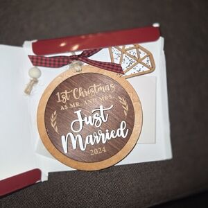 Just Married 2024 Christmas Ornament